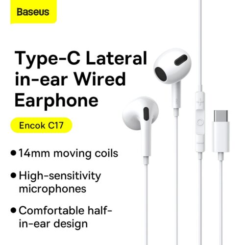 Baseus Encok H17 Wired Earphones – Crystal-Clear Sound & Comfort - Image 3