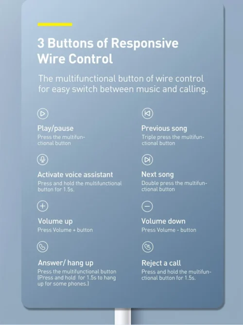 Baseus Encok H17 Wired Earphones – Crystal-Clear Sound & Comfort - Image 8