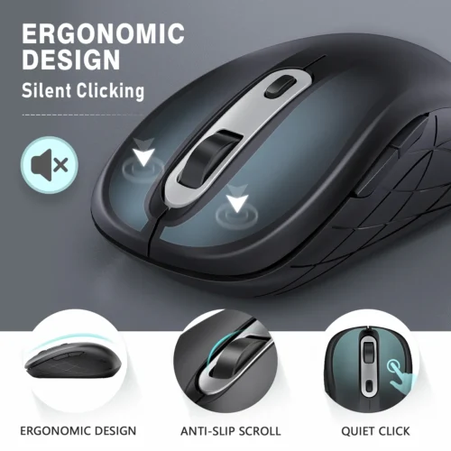 Jelly Comb Wireless Mouse – Slim, Ergonomic, 2.4G USB Receiver, Silent Click - Image 6