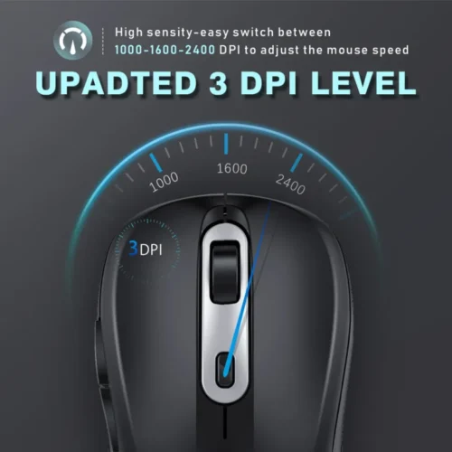 Jelly Comb Wireless Mouse – Slim, Ergonomic, 2.4G USB Receiver, Silent Click - Image 7