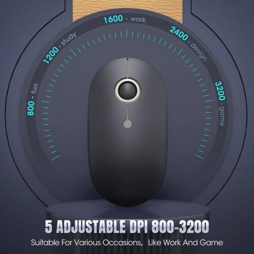 Nãzzhe Wireless Mouse – Dual Connectivity, 1600 DPI, Rechargeable - Image 4