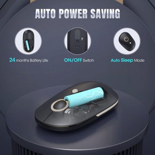 Nãzzhe Wireless Mouse – Dual Connectivity, 1600 DPI, Rechargeable - Image 5