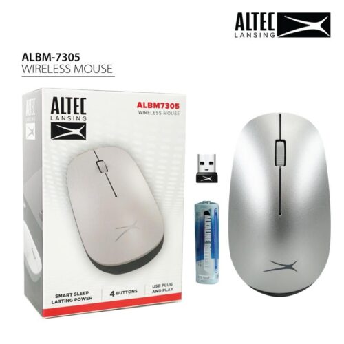 Altec Lansing ALBM7305 Wireless Mouse – Adjustable DPI Settings (800/1000/1200/1600)