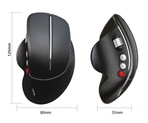 SIDE WHEEL Wireless Mouse with ergonomic design and 6 programmable buttons.
