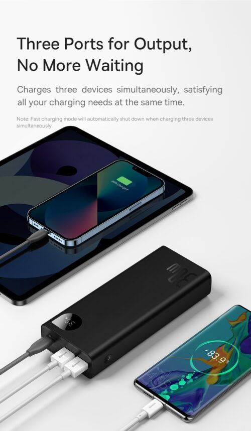 Baseus Adaman2 30W Power Bank 10000mAh | Digital Display & Fast Charging - Image 4