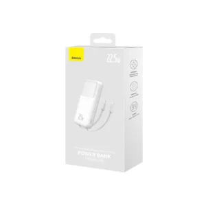 Baseus 22.5W Power Bank with Built-in USB-C and Lightning Cables