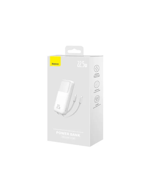 Baseus 22.5W Power Bank with Built-in USB-C and Lightning Cables