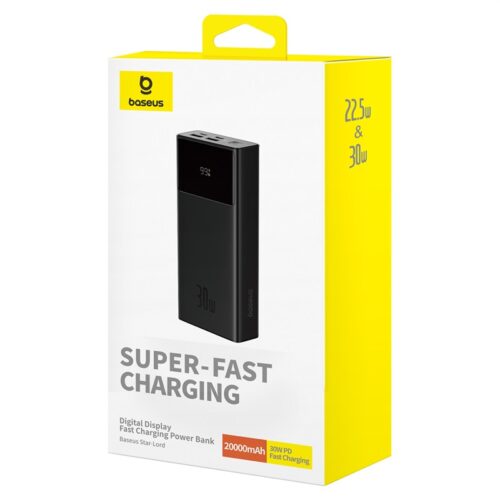 30W PD fast charging portable power bank by Baseus